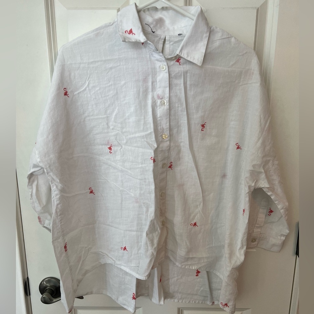 Flamingo Linen Blouse